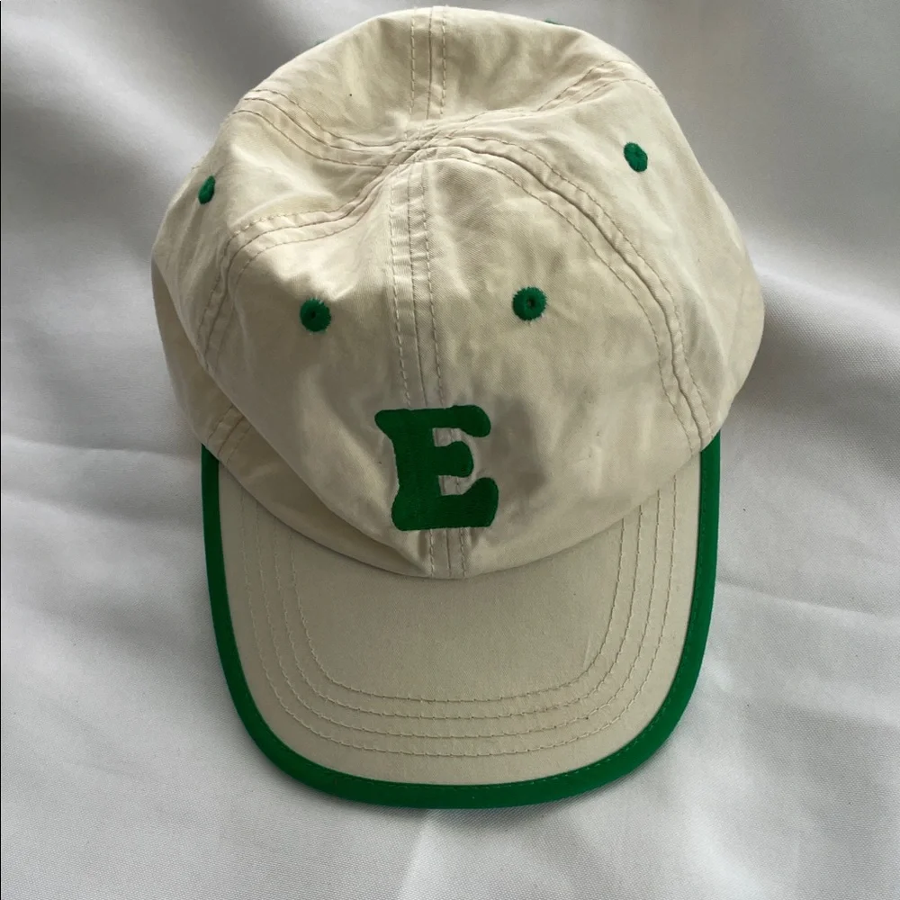 Zara Cream Cap for kid with Green E letter